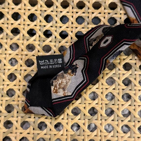 Men's Silk 60" Dog Print Necktie Best Friends by Ruth Maystead Foulard Tie - Picture 8 of 8